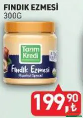 TARIM KREDİ FINDIK EZMESİ 300 G fiyat ve kampanya bilgisi